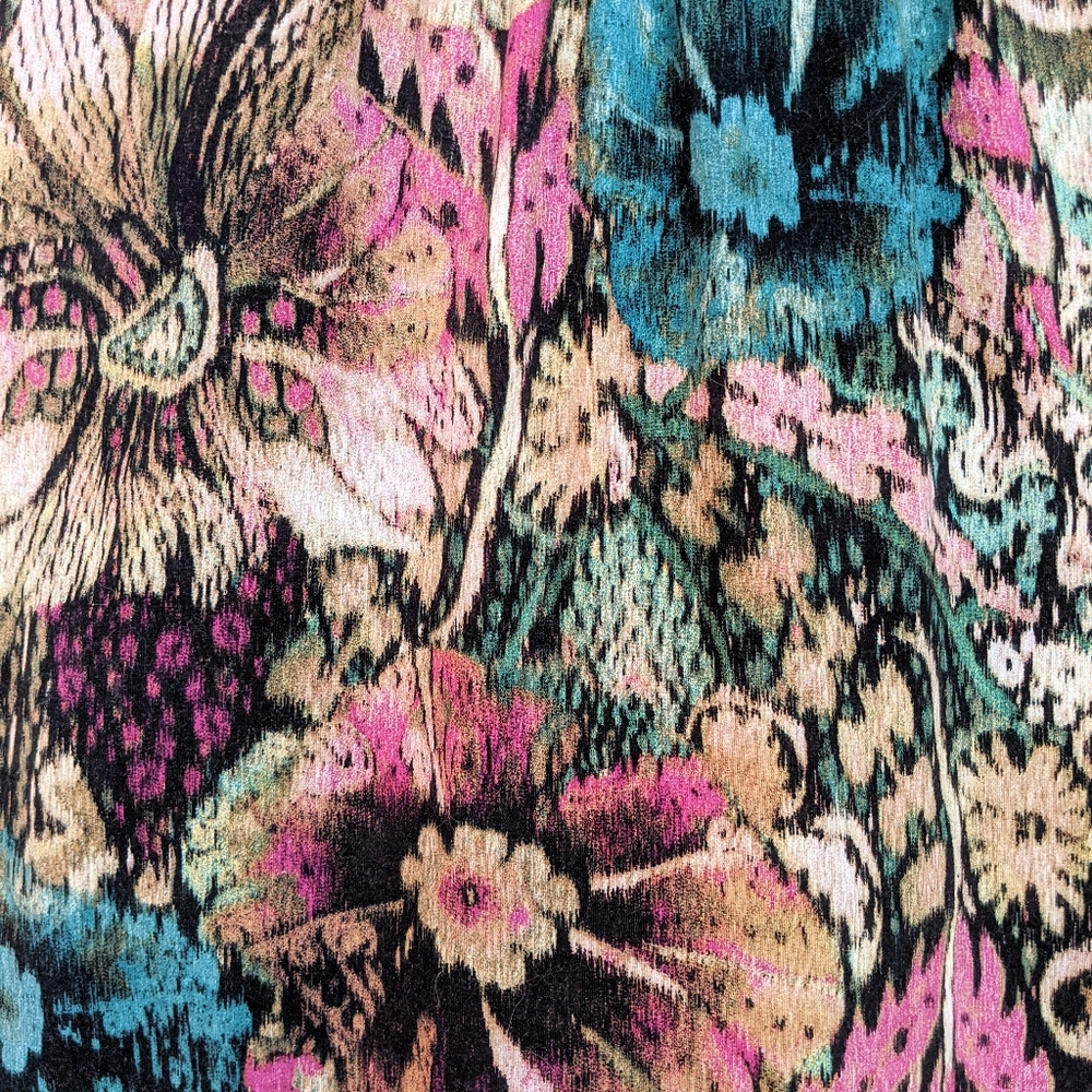 🇨🇦 Joseph Ribkoff Floral Rayon Bodycon Dress Made In Canada - Picture 6 of 7